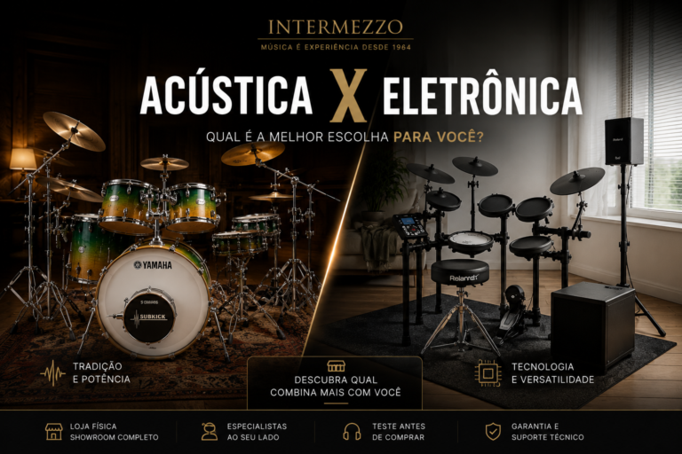Bateria acústica ou eletrônica - Blog Intermezzo
